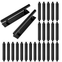 Alças de gabinete para plástico ABS preto 15x3,5x2,5 cm Pacote 25