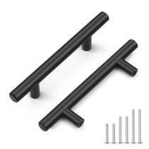 Alças de gabinete Probrico Flat Black em aço inoxidável 150mm