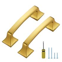Alças de gabinete Ravinte Hardware Gold 76 mm Hole Centers 10P