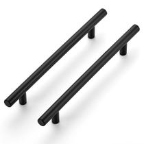 Alças de gabinete Ravinte, pacote com 10 unidades, aço inoxidável preto fosco, 22 cm