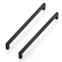 Alças de gabinete Ravinte, pacote com 20, 29 cm, aço preto fosco