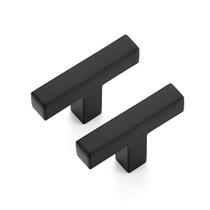 Alças de gaveta Ravinte Slim Square Bar, pacote com 30 - pretas