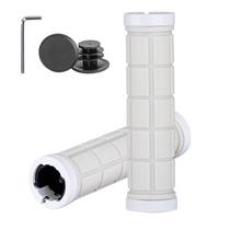 Alças de guidão ROCKBROS Double Lock 22 mm, antiderrapantes, brancas