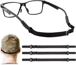 Alças de óculos Enenfly ajustáveis sem cauda pretas (25-40 cm) 3 unidades Alças de óculos Enenfly ajustáveis sem cauda pretas (25-40 cm) 3 unidades