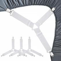 Alças de suporte de lençóis RayTour 8 tiras brancas, 2 conjuntos Alças de suporte de lençóis RayTour 8 tiras brancas, 2 conjuntos