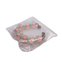 Alças em miçangas com cristais de bombons cor:rosa com verde Alças em miçangas com cristais de bombons cor:rosa com verde