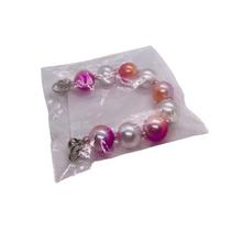 Alças em pérolas cor:brancas com rosa e salmão Alças em pérolas cor:brancas com rosa e salmão