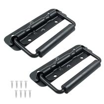 Alças para Maleta LifCratms 12 cm Preto Aço Inoxidável com Borracha Alças para Maleta LifCratms 12 cm Preto Aço Inoxidável com Borracha