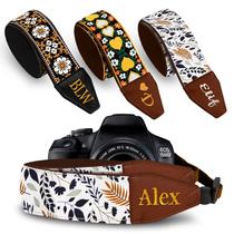 Alças Personalizadas para Câmera - Folhas Brancas - Arte Tribute Alças Personalizadas para Câmera - Folhas Brancas - Arte Tribute