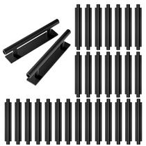 Alças Push Pull para plástico ABS preto, pacote com 30