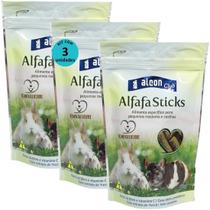 Alcon club alfafa sticks 70g kit com 3 para roedores
