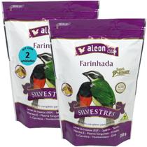 Alcon club farinhada silvestres 250g super premium kit com 2 para azulão, bicudo, coleiro, caboclinho, curió, pássaro-preto, sabiá, trinca-ferro