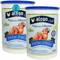 Alcon Club Papa Para Filhotes Psitacídeos Super Premium 600g Kit Com 2