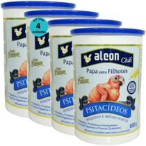 Alcon Club Papa Para Filhotes Psitacídeos Super Premium 600g Kit Com 4