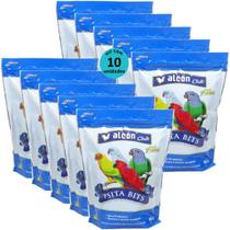 Alcon club psita bits 450g super premium kit com 10 ração para aves