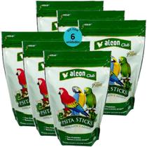 Alcon club psita sticks 450g super premium kit com 6 para papagaios e araras