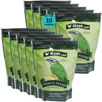 Alcon club trinca-ferro banana 500g kit com 10 ração para pássaros