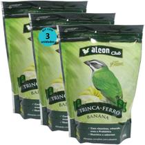 Alcon club trinca-ferro banana 500g kit com 3 ração para pássaros