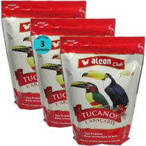 Alcon club tucanos e araçaris 450g super premium kit com 3