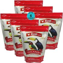 Alcon club tucanos e araçaris 450g super premium kit com 6