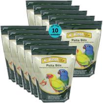 Alcon eco club psita bits 450g kit com 10 ração para aves