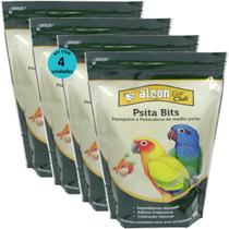 Alcon eco club psita bits 450g kit com 4 ração para aves