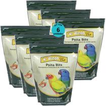 Alcon eco club psita bits 450g kit com 6 ração para aves