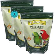 Alcon eco club psita sticks 450g kit com 3 para papagaios e araras