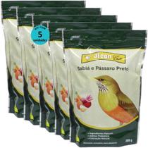 Alcon eco club sabiá e pássaro preto 300g kit com 5 ração para pássaros Alcon eco club sabiá e pássaro preto 300g kit com 5 ração para pássaros