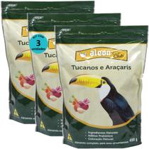 Alcon eco club tucanos e araçaris 450g kit com 3 ração para aves