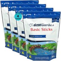 Alcon garden basic sticks 300g ração para peixes kit com 4