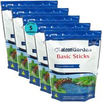 Alcon garden basic sticks 300g ração para peixes kit com 5