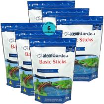 Alcon garden basic sticks 300g ração para peixes kit com 6