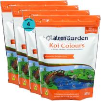 Alcon garden koi colours 300g ração para peixes kit com 4