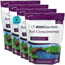 Alcon garden koi crescimento 300g ração para peixes kit com 4