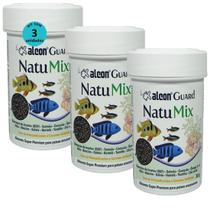 Alcon guard natu mix 30g para peixes ornamentais kit com 3