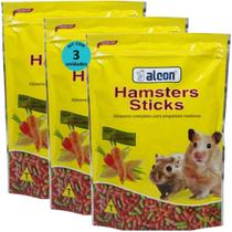 Alcon hamster sticks 200g kit com 3 para hamster gerbil e topolino Alcon hamster sticks 200g kit com 3 para hamster gerbil e topolino