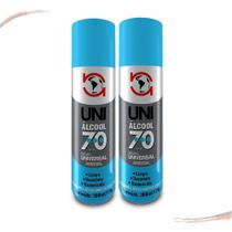 Alcool 70 INPM Aerossol Spray 300ml Multiuso Uni1000 2 Un. - Uni 1000