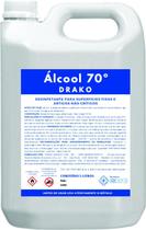 Álcool 70 líquido 5 litros Drako Para Higienização de mãos e superfícies
