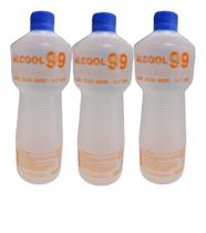 Álcool Absoluto Anidro 99,3% - Kit com 3 Frascos de 1000ml - Asfer