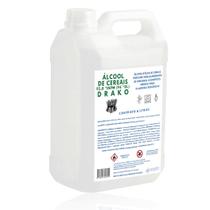Álcool de Cereais 96 Bidestilado 5L Drako Bebidas Finas Perfumes Farmacêutica Cosméticos Lareiras Ecológicas