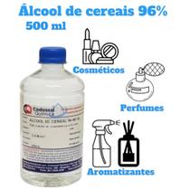 Álcool De Cereais Concentrado 96% 500ml Fórmula para Aromatizantes, Cosméticos, Perfumes - Casa Essências