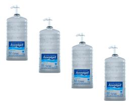 Álcool Em Gel 70 Inpm Asseptgel 1kg Kit 4