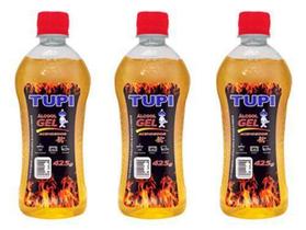 Álcool Em Gel Acendedor Tupi 80º Inpm 425g Kit C/3 Un