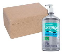 Álcool Em Gel Antisséptico 420gr Asseptgel Fresh Blue Kit 12