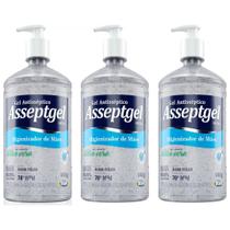 Alcool em Gel Antisseptico Asseptgel Cristal Aloe Vera 420g Com Pump
