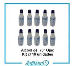 Álcool Gel 70% 99g OJAC Kit 10 unidades