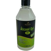 Álcool Gel 70 Antisséptico 500ml + Clorexidina + Aloe Vera gel Hidratante - BRAHÉR