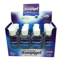 Álcool Gel 70% Asseptgel Cristal 52ml Antiséptico - 12 Unidades - start