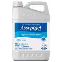 Alcool Gel Asseptgel Cristal Bactericida 70º Inpm 5 Litros. Envio imediato! SUPER BEM EMBALADO 4,3KG